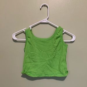like green crop top